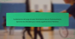 Fundamentos del juego de pies: Movimiento lateral, Posicionamiento, Ejercicios de velocidad para nuevos jugadores de bádminton