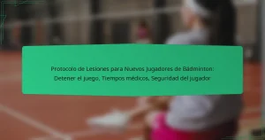 Protocolo de Lesiones para Nuevos Jugadores de Bádminton: Detener el juego, Tiempos médicos, Seguridad del jugador